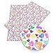 David accessories Heart Love Pattern Printed Faux Leather Sheets Fabric Canvas Back 9 Pcs 8