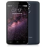 HOMTOM HT17 4G LTE Smartphone 5.5 Inch IPS MTK6737 Quad Core 64bit Android 6.0 1GB+8GB 3000mAh OTG 13MP Fingerprint (Dark Blue)