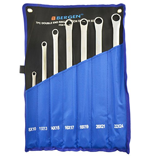 Extra Long Double Ring Spanner Aviation Wrench 8mm 24mm 7pc