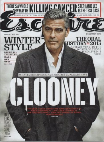 Esquire Magazine December 2013 George Clooney Cover