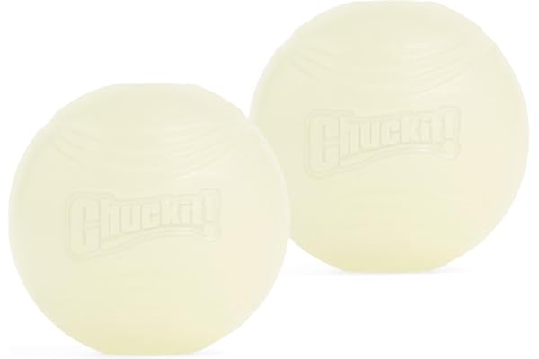 Chuckit! Max Glow Balls Medium 2PK, White