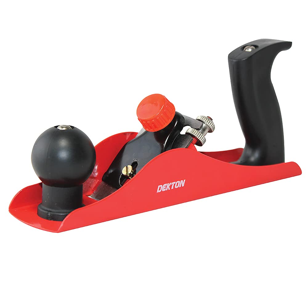 Dekton Smoothing Plane- 234mm Ideal for Smoothing Wood Gives Professional Finish| Easily Adjust Cutting Depth| Includes Carbon Steel Smoothing Blade| Ergonomic Handle| Perfect for Tradesman, Workshop