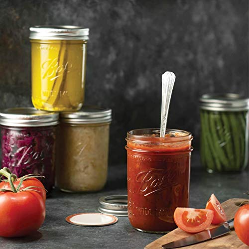 Ball-Wide-Mouth-Mason-Jars-16-ozCapacity-6-Pack-with-Airtight-lids-and-Bands-For-Canning-Fermenting-Pickling-Decor-Freezing-Microwave-And-Dishwasher-Safe-Bundled-With-SEWANTA-Jar-Opener