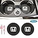 Car Interior Accessories for Honda Cup Holder mats Insert Coaster, Silicone Vehicle Travel auto Logo 2.75 Inch Anti Slip Cup Mat for Honda All Models 2 Pack