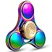 Fancy Home Titanium EDC Quiet Tri Fidget Hand Spinner 5-8 Minutes Anxiety and Stress Relief Toy for ADD ADHD Colorful Rainbow Blue