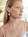 Mariell Silver Vintage Crystal Necklace and Earrings Jewelry Set for Prom, Bridal and Bridesmaids