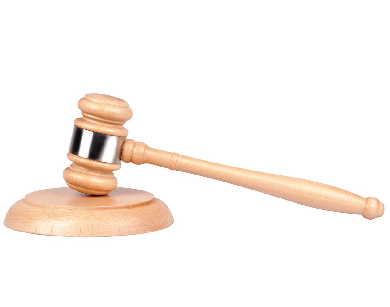 Tiberham Wood Gavel and Sound Block Set, Handcrafted Wooden Gavel with Round Block for Judge Lawyer Student Auction Sale