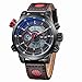 Weide Genuine Leather Watches Men Quartz Digital Fashion Military Sports Watch Outdoor Wristwatches
