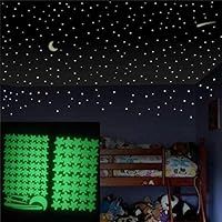 MIVERA Glow in The Dark Stars Kids Room Decoration Stickers Glow Stickers Self Adhesive 103 Pcs