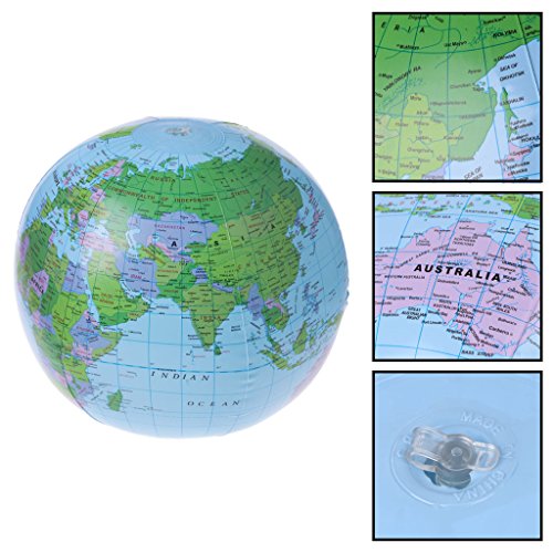 thumbnail image 2 of Learning Resources Inflatable Labeling Globe - 27" Write & Wipe World Map For Kids 2 of 4
