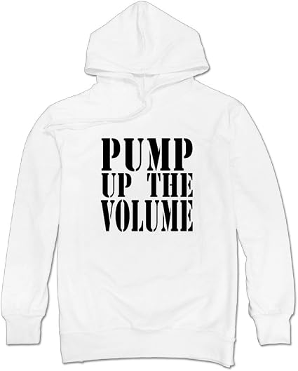 Man's Pump Up The Volume Modern Fit Hoodie Design Sweatshirt at Amazon