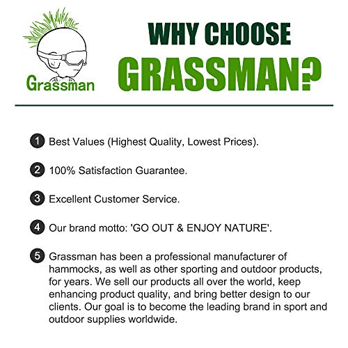 Camping Hängematte Doppel & Einzel tragbare Hängematte mit Baumgurten, leichte Nylon Fallschirm Hängematten Camping… – Bild 8