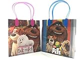 12 pieces The Secret Life Of Pets Party Favor Goody Tote Candy Bag Great Child Birthday Gift- Mixed