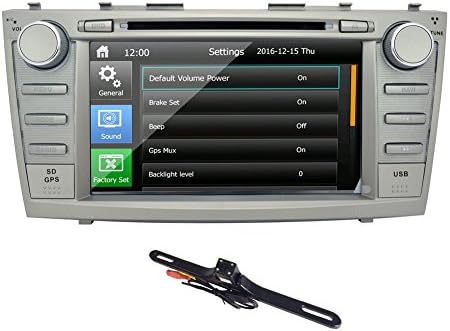 8'' Touchscreen DVD Player Double 2Din In-Dash DVD Receiver with Bluetooth GPS Navi USB SD CD MP3 DVD for TOYOTA Camry 2007 2008 2009 2010 2011 + Backup Camera