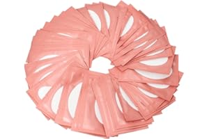 Eye Pads for Lash Extensions 50 Pairs Eyepads Eyelash Extensions Eye Patch Under Gel Patches Lash Extension Supplies (Pink Co