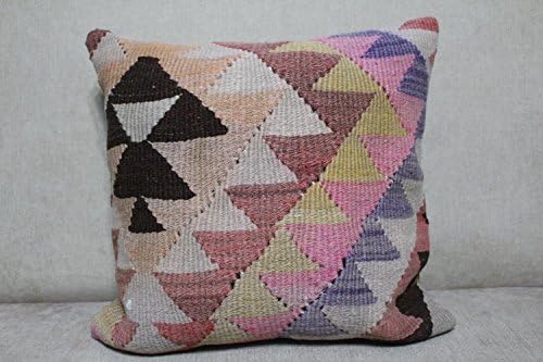 Vintage Kilim Pillow Cover - 20x20" Handmade Kilim Pillow - Eastern Pattern Pillow Cover - Wool Pillow Cover - Kilim Cushion Cover - Anatolian Pillow Cover