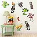 Fangeplus(TM DIY Removable Plants vs . Zombies Sunflower Snow Pea Cherry Bombs Art Mural Vinyl Waterproof Wall Stickers Kids Room Decor Nursery Decal Sticker Wallpaper 23.6''X11.8''