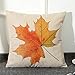 Aeiniwer Pillow Case,Haoricu Cotton Linen Maple Leaf Home Car Bed Sofa Vintage Decorative Cute Throw Pillow Case Cushion Cover (B)
