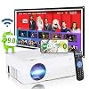 SCISHION Smart Projector,Android WiFi Bluetooth Projector,Mini Portable Wireless Outdoor Movie Projector,Home…