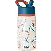 Simple Modern Kids Summit Water Bottle with Straw Lid | DC Comics Superman 14oz Insulated Stainless Steel Cup for Boys, Girls, School | Superman Stand for Hope