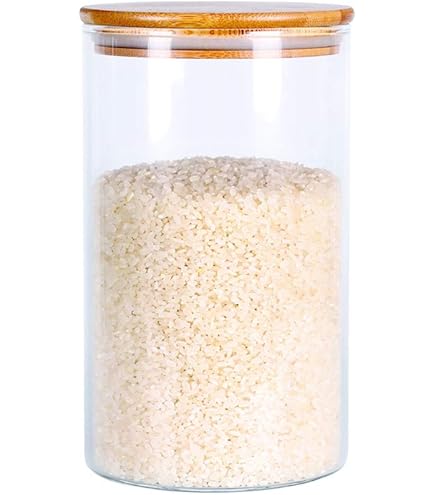 Lot De 2 Bocaux De Conservation En Verre Pour Aliments - Bocal à Bonbons - Bocal à Biscuits