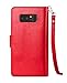 Galaxy Note 8 Case, Note 8 Wallet Case, Crosspace Galaxy Note 8 PU Leather Wallet Case Detachable Protective Magnetic Shell with Nine Card Holder and Wrist Lanyard