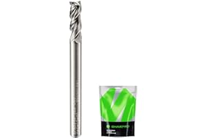 SHARPRO 4MM End Mills 4MM Shank, 3 Flute Carbide Square Endmill, Upcut Spiral CNC Router Bits for Alloy Steel, Aluminum, Metal and Stainless Steel