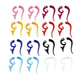 BODYA® 16 Pieces Fake Tapers Acrylic Ear Gauge Spiral Earrings Studs Wild Tribe Dragon Faux Tapers 16G 8 Pairs