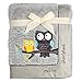 Koala Baby Super Soft Cuddle Plush Baby Blanket, Owl Be Cherished, Grey/Charcoal/Yellow