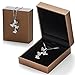 Mints Butterfly Pendant Necklace Cubic Zirconia Brass Long Necklace Fashion Jewelry For Women,16-18 inch