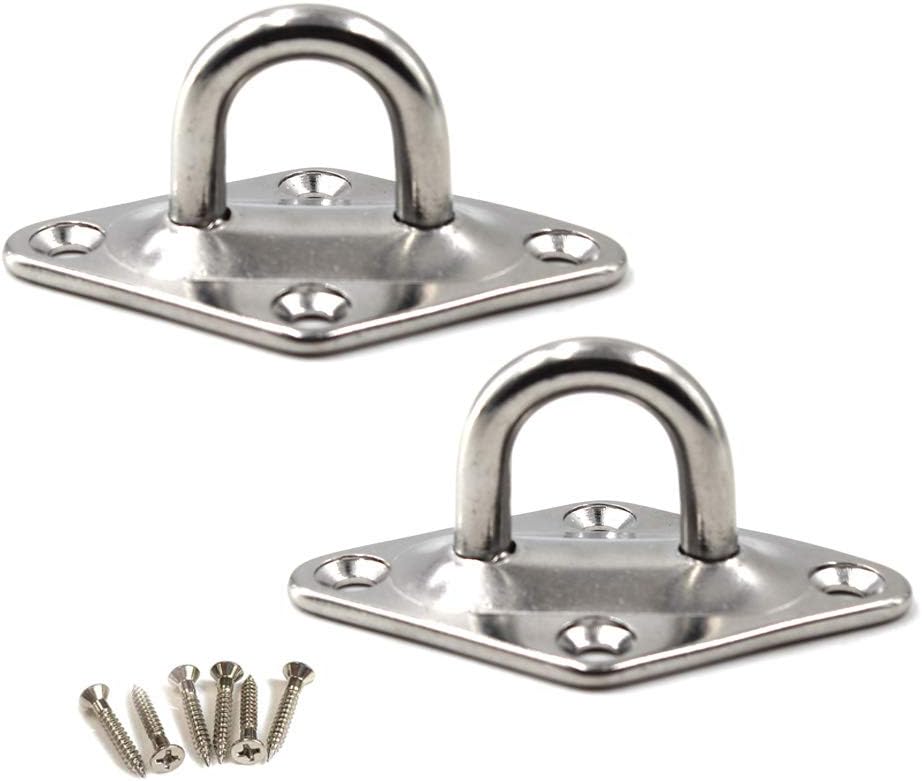 M10 Ceiling Hook Pad Eye Plate 304 Stainless Steel Wall Mount Hook