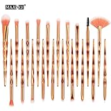 Goddessvan Makeup Brushes 20PCS Make up Foundation Eyebrow Eyeliner Blush Cosmetic Concealer Brushes (Rose Golden)