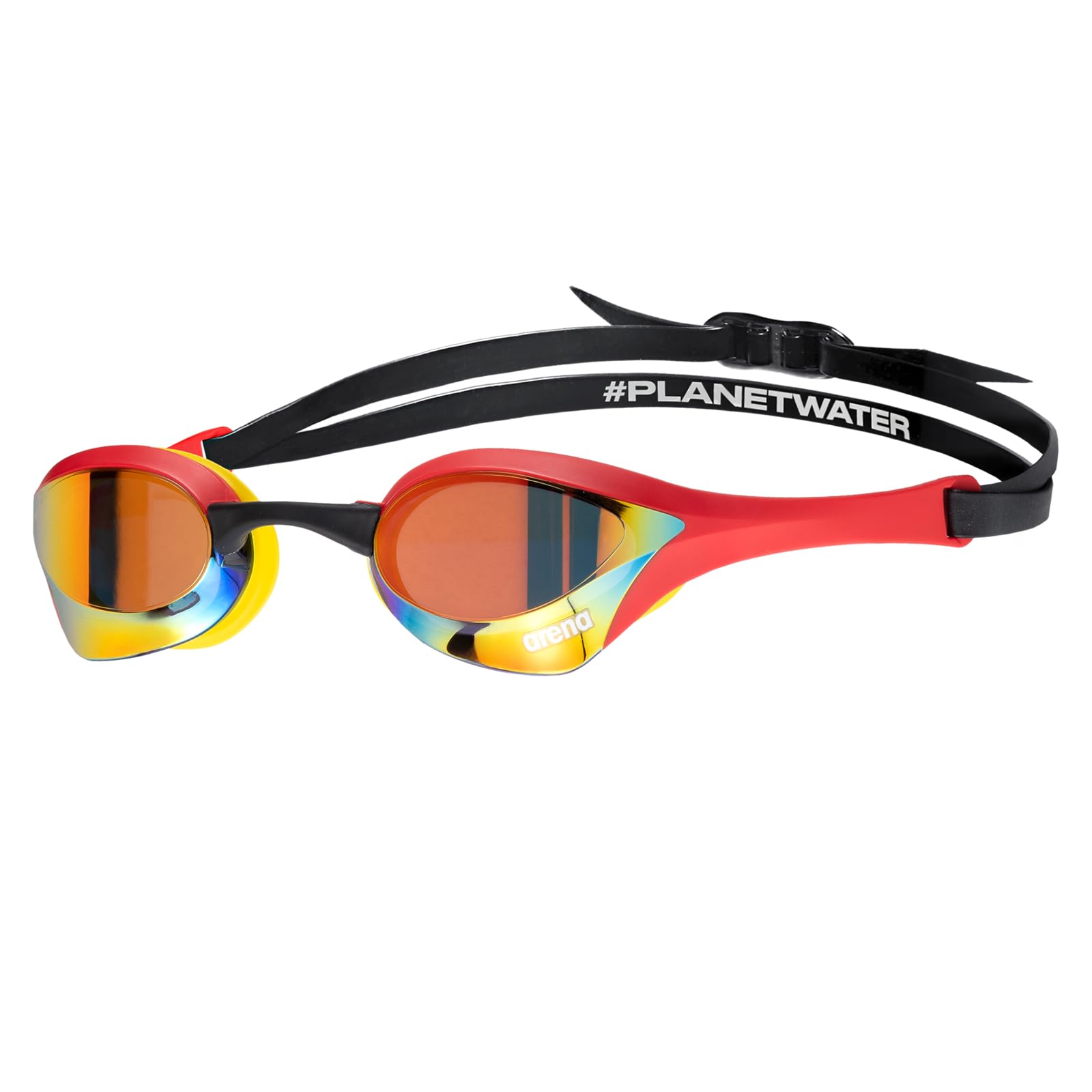 ARENA Unisex Cobra Ultra Swipe Racing Swim Goggles for Men and Women Swipe Anti-Fog Technology Polycarbonate Mirror Lens, Gold/Red Image ARENA Unisex Cobra Ultra Swipe Racing Swim Goggles for Men and Women Swipe Anti-Fog Technology Polycarbonate Mirror Lens, Gold/Red Image