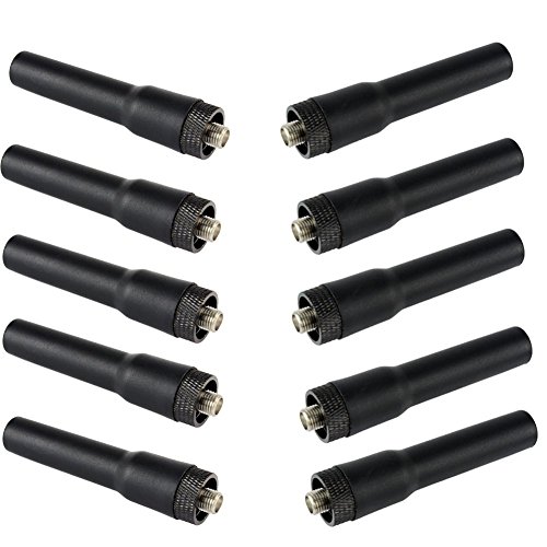 Retevis 2 Way Radio Antenna Soft Dual Band SMA-F Antenna for Baofeng UV-5R BF-888S Retevis H777 RT29 RT-5R Kenwood TK-240 Walkie Talkies (10 Pack)