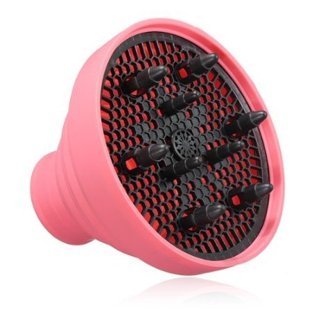 Click Here to See More Images Folding Hairdressing Silicone Curly Hair Blow Dryer Diffuser -- Random Color by Thorlight