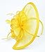 Womens Formal Party Fascinator Hat with Headband for Cocktail Yellow