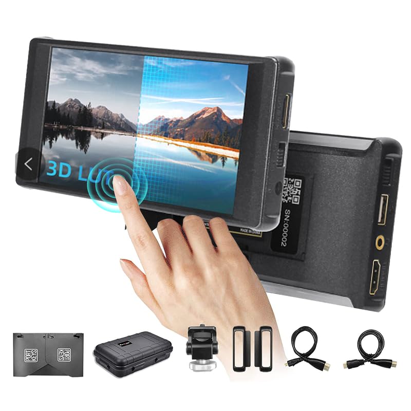 Portkeys PT6 monitor professional on-camera assist monitor 5.2 inch 600nit screen touch control 4K HDMI 30p input 1080P60 HDMI output 3D LUT box for live streaming area.