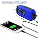 IntiPal 2000mAh, Emergency Solar Hand Crank FM Radio, MP3 Player, Flashlight, Smart Cell Phone Charger w/ USB Cable (Blue)