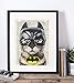 Bat Cat Super Hero Vintage Upcycled Dictionary Art Print - 8x10 inches