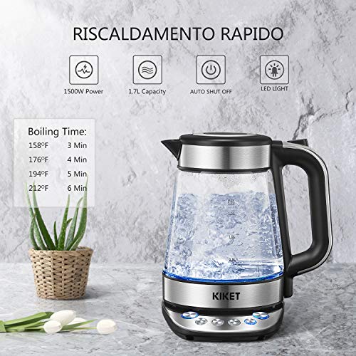 image for Glass Electric Kettle Temperature Control Tea Kettle 1.7L Hot Water Ke