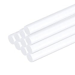 MECCANIXITY 10pcs Acrylic Round Rods 5/16" x