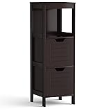 Tangkula Bathroom Floor Cabinet, Narrow Wood