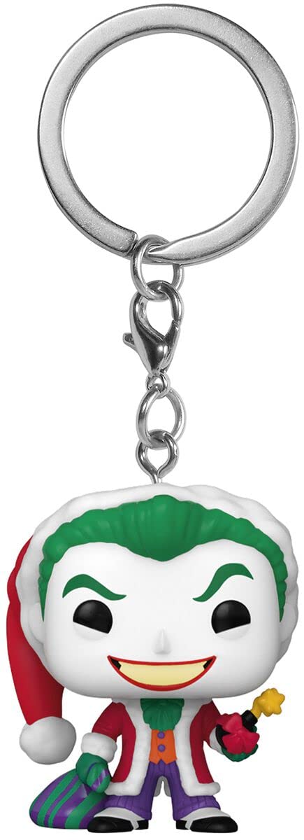 Funko POP! Keychain: DC Holiday - the Joker - (WMT) - DC Comics - Collectable Vinyl Mini Figure Novelty Keyring - Stocking Filler - Gift Idea - Official Merchandise - Comic Books Fans - Minifigure