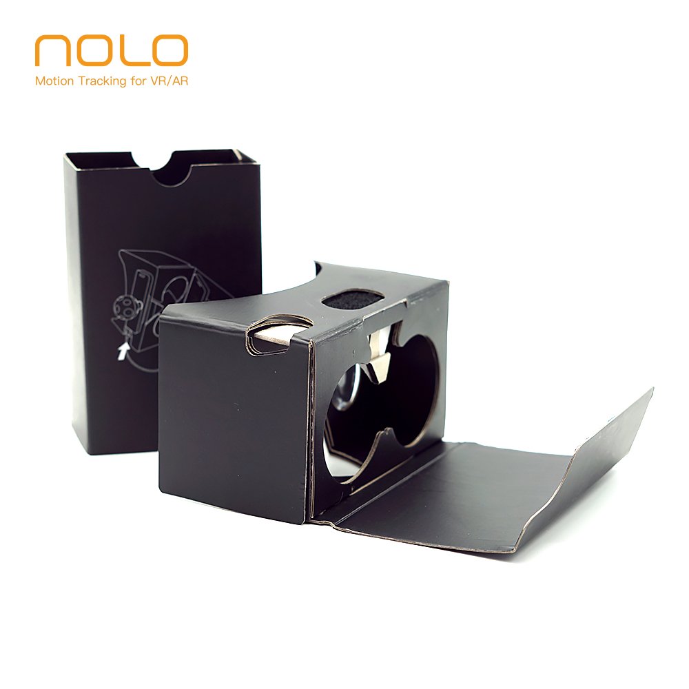 Cardboard vr Virtual Reality Headsets for 360 Videos Movies and Games DIY Kit VR Glasses Compatible with Android and IOS Within 3.5-6 inches New Version Black