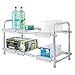 InterDesign Cabrini 2-Tier Under Sink Organizer with Expandable Shelf - Silver