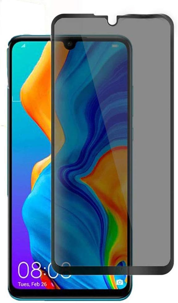 for Huawei P30 Lite Privacy Screen Protector - [2 Pack] Front Bubble Free Huawei P30 Lite Privacy Anti-Spy Screen Protector Anti-Scratch Protective Film
