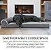 Furhaven Pet Dog Bed - Deluxe Orthopedic Two-Tone Plush Faux Fur and Suede L Shaped Chaise Lounge Sofa-Style Living Room Corner Couch Pet Bed with Removable Cover for Dogs and Cats, Stone Gray, Jumbo