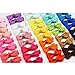 50Pcs 2Inch Mini Hair Clips for Baby Fine Hair Grosgrain Ribbon Hair Bows Clips Fully Lined for Baby Girls Infants Toddlers in Pairs