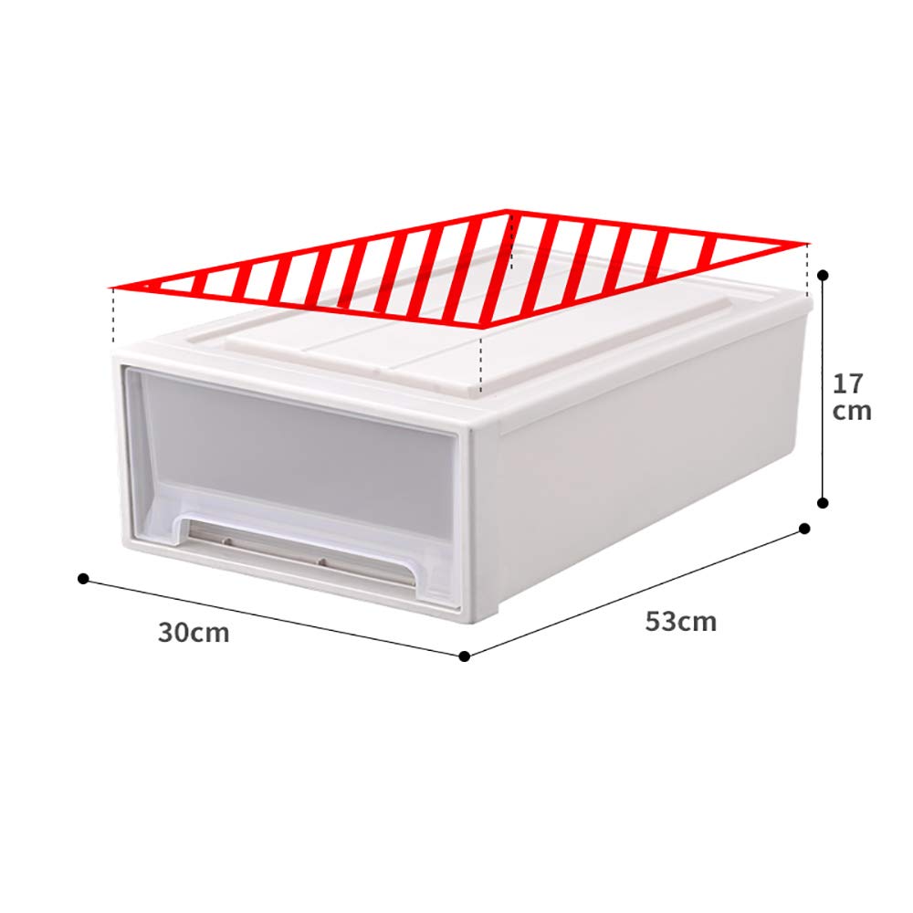 2 Packs Clothes Storage Drawer Type Plastic Finishing Box Toy