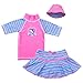 UV SKINZ GIRLS 3-PIECE SWIM SET, UPF 50+ SUN PROTECTION, SWIM SKIRT, SHIRT & HAT Dolphin Cove 6